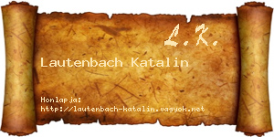 Lautenbach Katalin névjegykártya